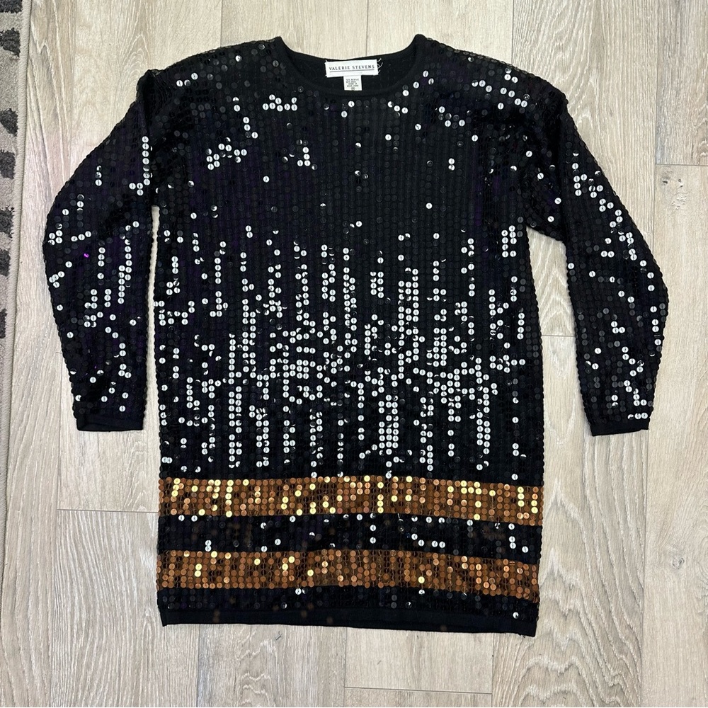 Vintage Valerie Stevens sequin tunic